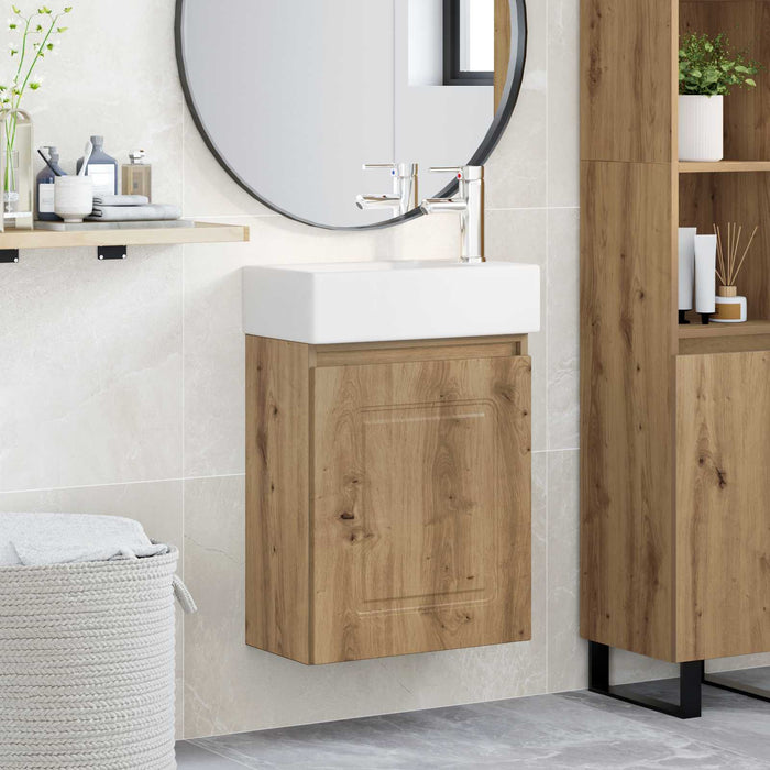 Unitate de baie cu robinet Stejar Artizanal 45,5 x 22,5 x 84 cm - WALTI WALTI