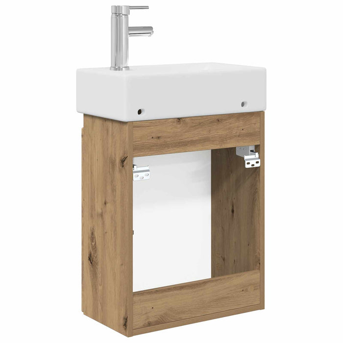 Unitate de baie cu robinet Stejar Artizanal 45,5 x 22,5 x 84 cm - WALTI WALTI