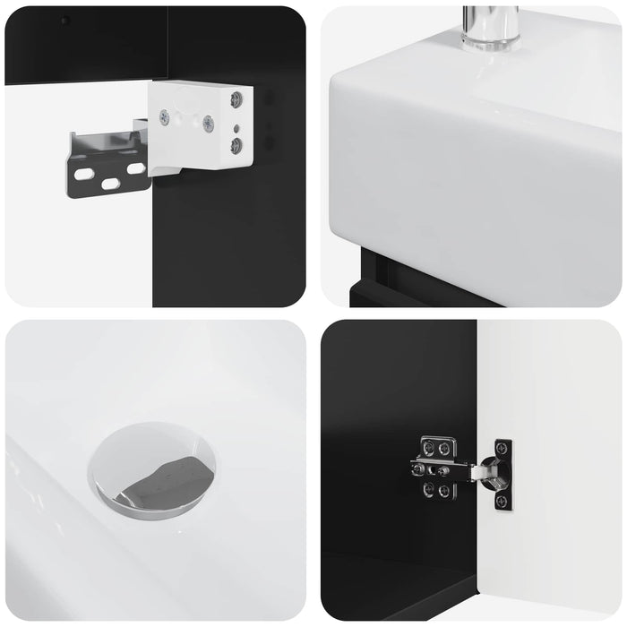 Unitate de baie cu robinet Negru 45,5 x 25,5 x 84 cm - WALTI WALTI