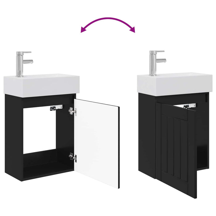 Unitate de baie cu robinet Negru 45,5 x 25,5 x 84 cm - WALTI WALTI