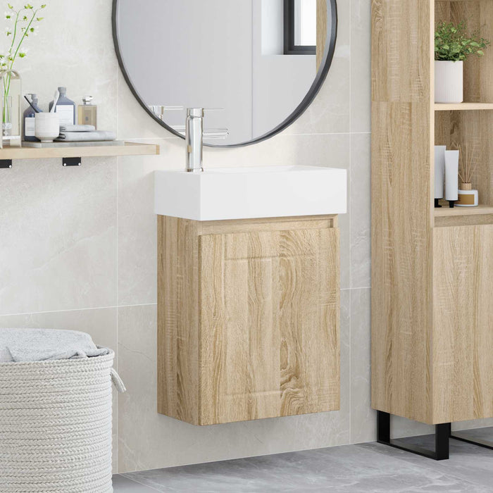 Unitate de baie cu robinet Stejar Sonoma 45,5 x 25,5 x 84 cm - WALTI WALTI