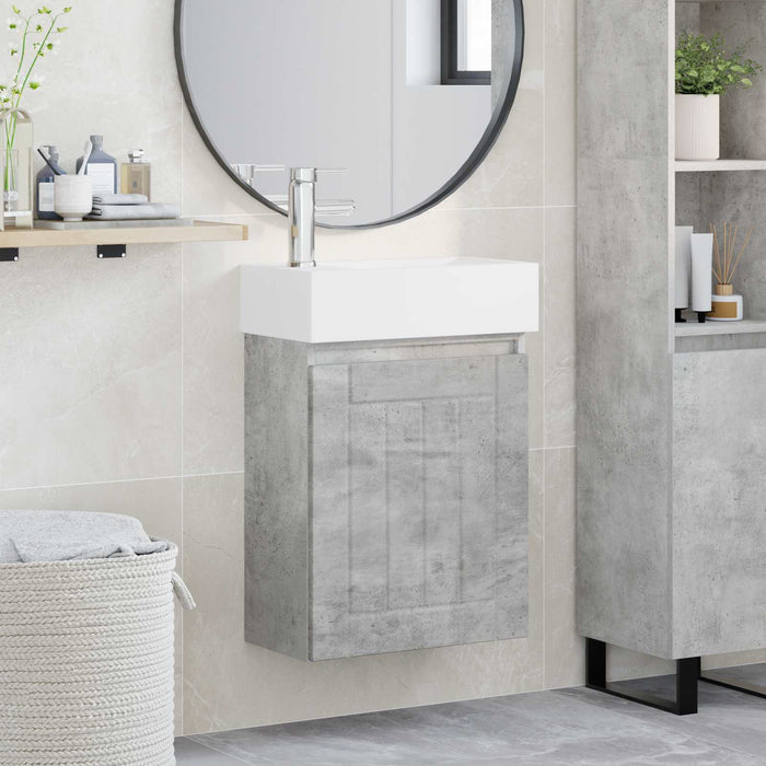 Unitate de baie cu robinet Gri Beton 45,5 x 25,5 x 84 cm - WALTI WALTI