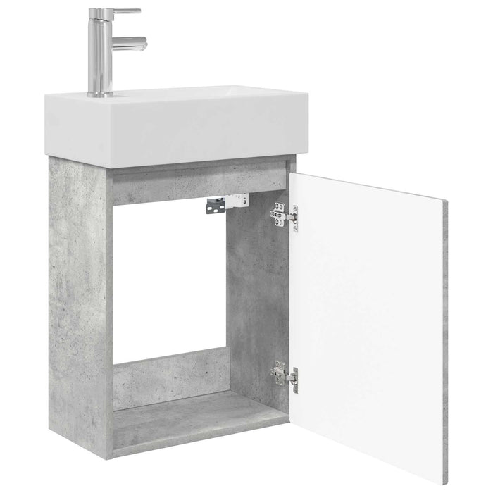 Unitate de baie cu robinet Gri Beton 45,5 x 25,5 x 84 cm - WALTI WALTI