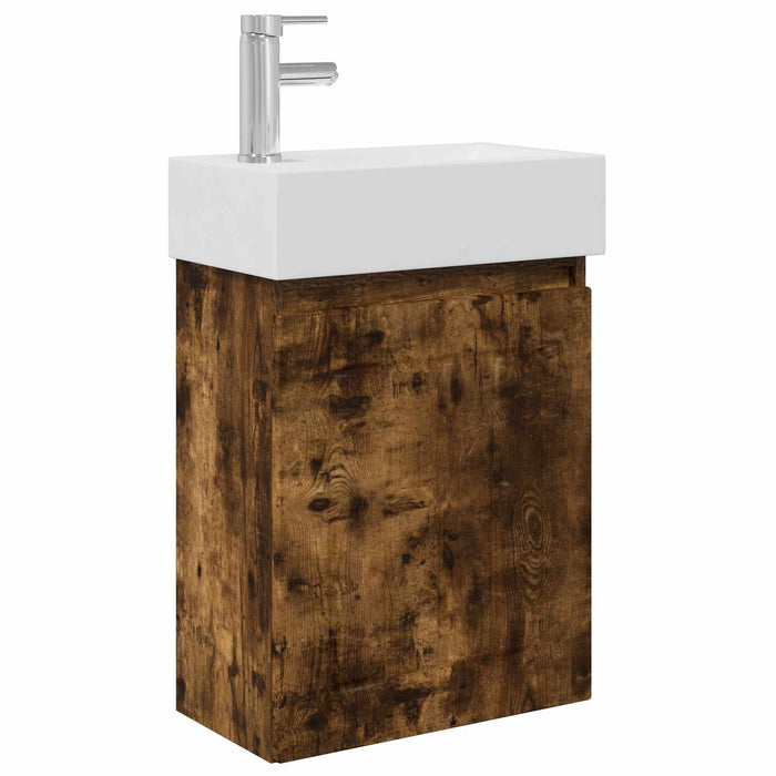 Unitate de baie cu robinet Stejar fumuriu 45,5 x 25,5 x 84 cm - WALTI WALTI