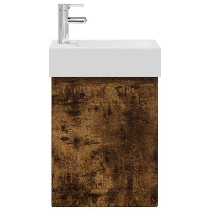 Unitate de baie cu robinet Stejar fumuriu 45,5 x 25,5 x 84 cm - WALTI WALTI