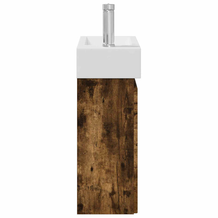 Unitate de baie cu robinet Stejar fumuriu 45,5 x 25,5 x 84 cm - WALTI WALTI