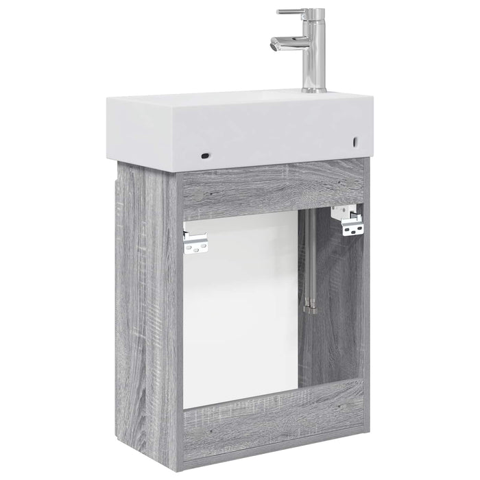 Unitate de baie cu robinet Sonoma gri 45,5 x 25,5 x 84 cm - WALTI WALTI