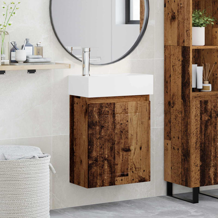 Unitate de baie cu robinet Lemn vechi 45,5 x 25,5 x 84 cm - WALTI WALTI