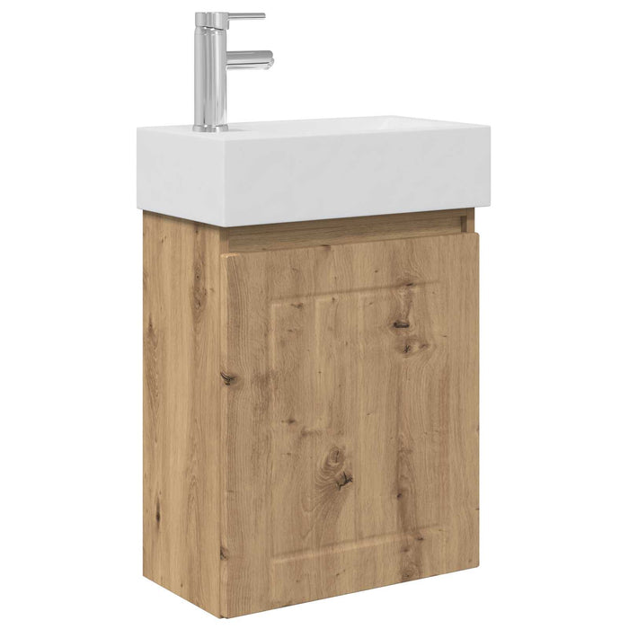 Unitate de baie cu robinet Stejar Artizanal 45,5 x 25,5 x 84 cm - WALTI WALTI