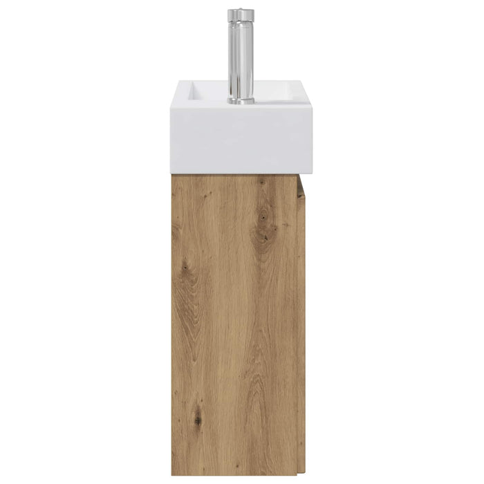 Unitate de baie cu robinet Stejar Artizanal 45,5 x 25,5 x 84 cm - WALTI WALTI