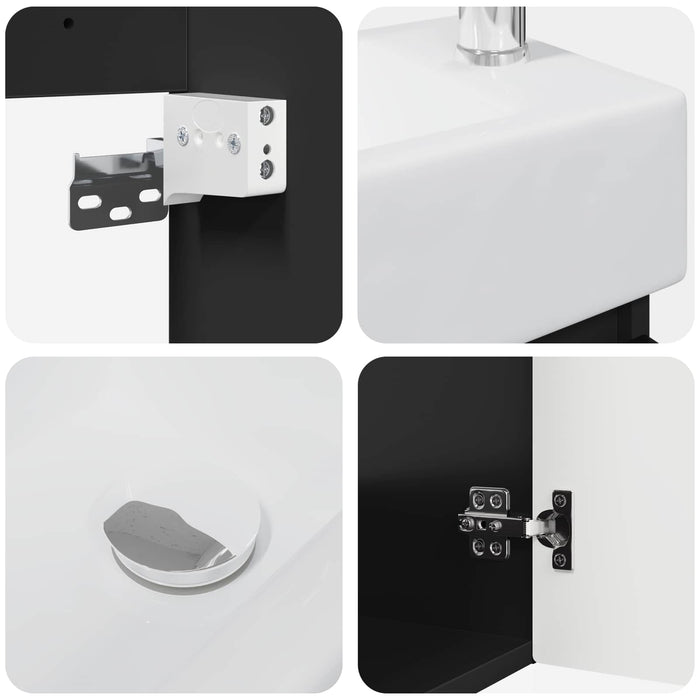 Unitate de baie cu robinet Negru 45,5 x 25,5 x 84 cm - WALTI WALTI
