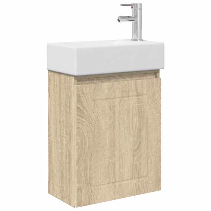 Unitate de baie cu robinet Stejar Sonoma 45,5 x 25,5 x 84 cm - WALTI WALTI