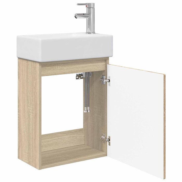 Unitate de baie cu robinet Stejar Sonoma 45,5 x 25,5 x 84 cm - WALTI WALTI