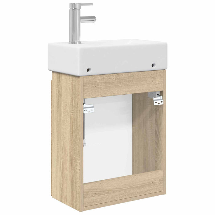 Unitate de baie cu robinet Stejar Sonoma 45,5 x 25,5 x 84 cm - WALTI WALTI