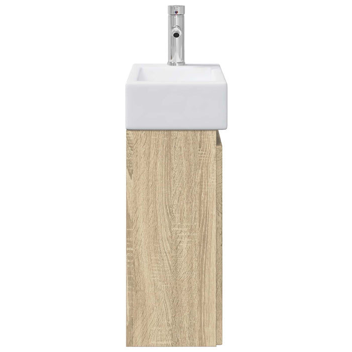 Unitate de baie cu robinet Stejar Sonoma 45,5 x 25,5 x 84 cm - WALTI WALTI