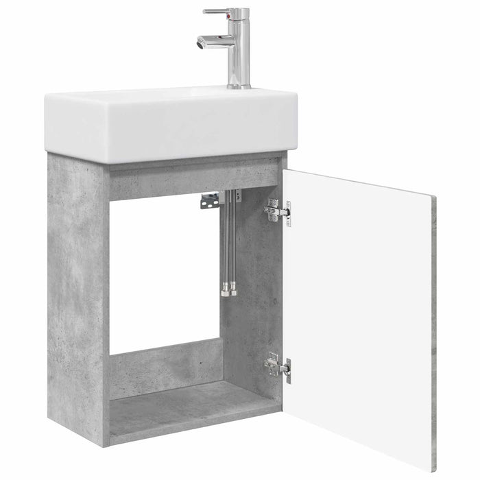 Unitate de baie cu robinet Gri Beton 45,5 x 25,5 x 84 cm - WALTI WALTI