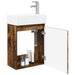 Unitate de baie cu robinet Stejar fumuriu 45,5 x 25,5 x 84 cm - WALTI WALTI