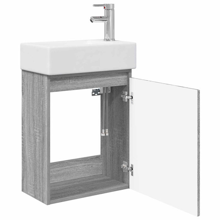 Unitate de baie cu robinet Sonoma gri 45,5 x 25,5 x 84 cm - WALTI WALTI