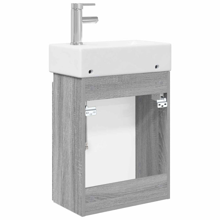 Unitate de baie cu robinet Sonoma gri 45,5 x 25,5 x 84 cm - WALTI WALTI