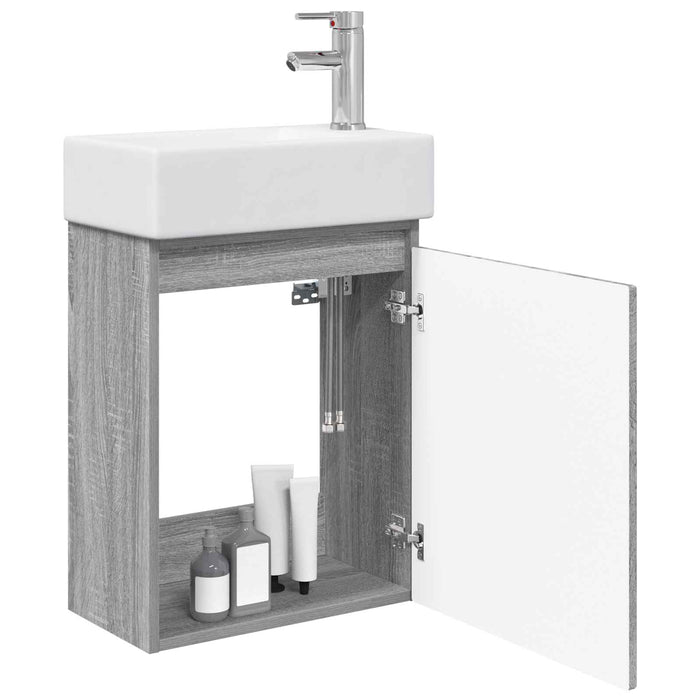 Unitate de baie cu robinet Sonoma gri 45,5 x 25,5 x 84 cm - WALTI WALTI