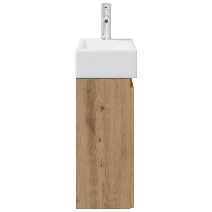 Unitate de baie cu robinet Stejar Artizanal 45,5 x 25,5 x 84 cm - WALTI WALTI