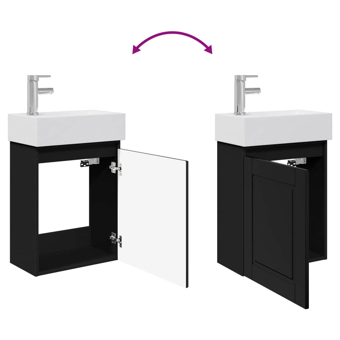 Unitate de baie cu robinet Negru 45,5 x 22,5 x 84 cm - WALTI WALTI