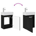 Unitate de baie cu robinet Negru 45,5 x 22,5 x 84 cm - WALTI WALTI