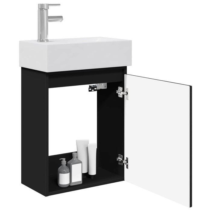 Unitate de baie cu robinet Negru 45,5 x 22,5 x 84 cm - WALTI WALTI