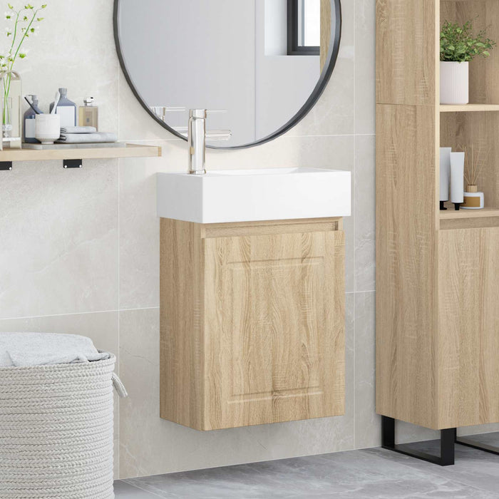 Unitate de baie cu robinet Stejar Sonoma 45,5 x 22,5 x 84 cm - WALTI WALTI