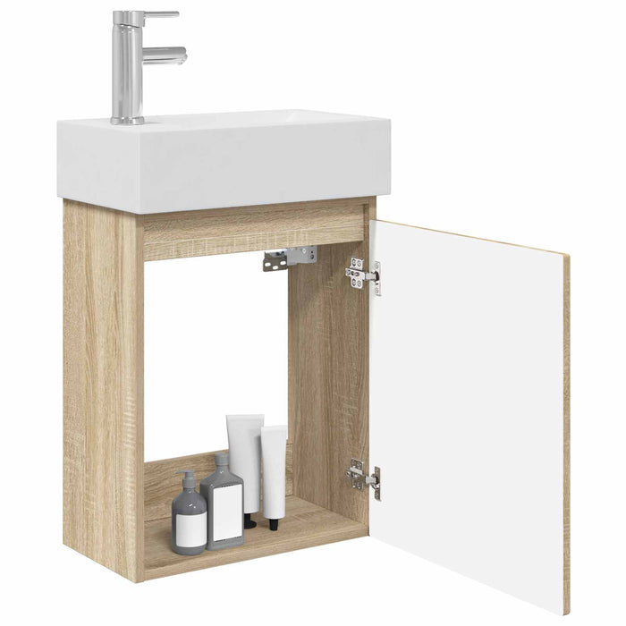 Unitate de baie cu robinet Stejar Sonoma 45,5 x 22,5 x 84 cm - WALTI WALTI