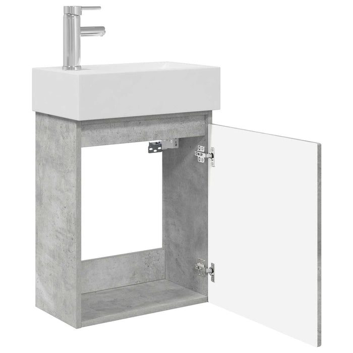 Unitate de baie cu robinet Gri Beton 45,5 x 22,5 x 84 cm - WALTI WALTI