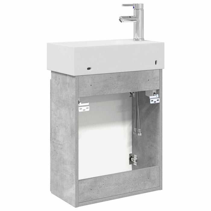 Unitate de baie cu robinet Gri Beton 45,5 x 22,5 x 84 cm - WALTI WALTI