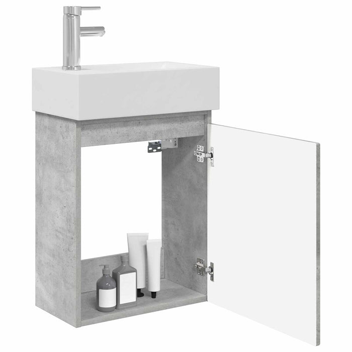 Unitate de baie cu robinet Gri Beton 45,5 x 22,5 x 84 cm - WALTI WALTI