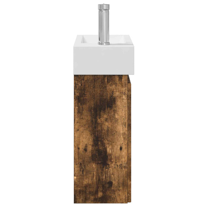 Unitate de baie cu robinet Stejar fumuriu 45,5 x 22,5 x 84 cm - WALTI WALTI