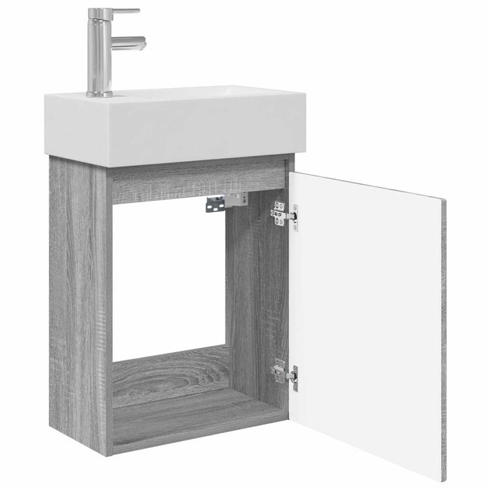 Unitate de baie cu robinet Sonoma gri 45,5 x 22,5 x 84 cm - WALTI WALTI