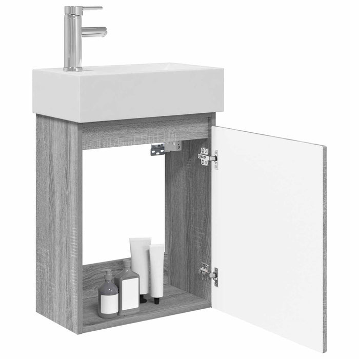 Unitate de baie cu robinet Sonoma gri 45,5 x 22,5 x 84 cm - WALTI WALTI