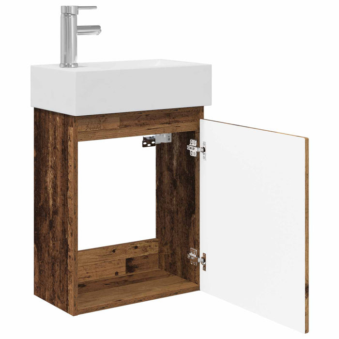Unitate de baie cu robinet Lemn vechi 45,5 x 22,5 x 84 cm - WALTI WALTI