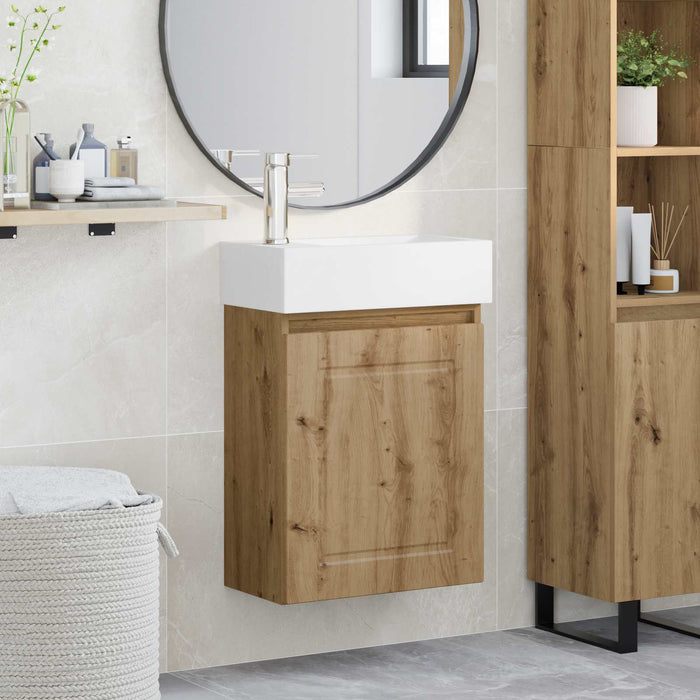 Unitate de baie cu robinet Stejar Artizanal 45,5 x 22,5 x 84 cm - WALTI WALTI