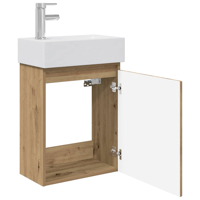 Unitate de baie cu robinet Stejar Artizanal 45,5 x 22,5 x 84 cm - WALTI WALTI