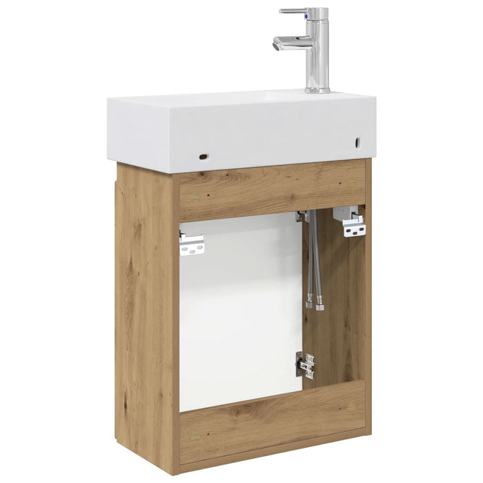 Unitate de baie cu robinet Stejar Artizanal 45,5 x 22,5 x 84 cm - WALTI WALTI