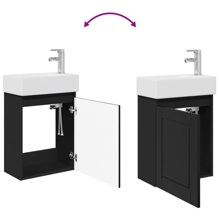 Unitate de baie cu robinet Negru 45,5 x 22,5 x 84 cm - WALTI WALTI