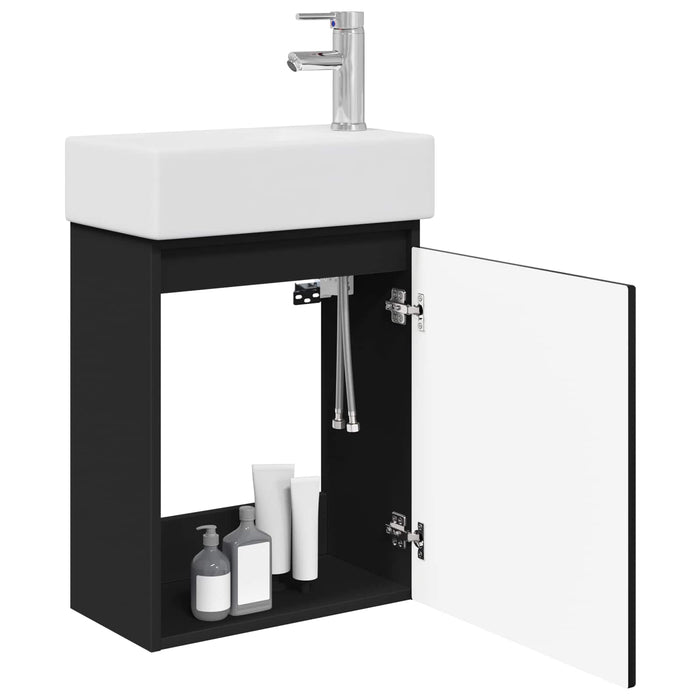 Unitate de baie cu robinet Negru 45,5 x 22,5 x 84 cm - WALTI WALTI