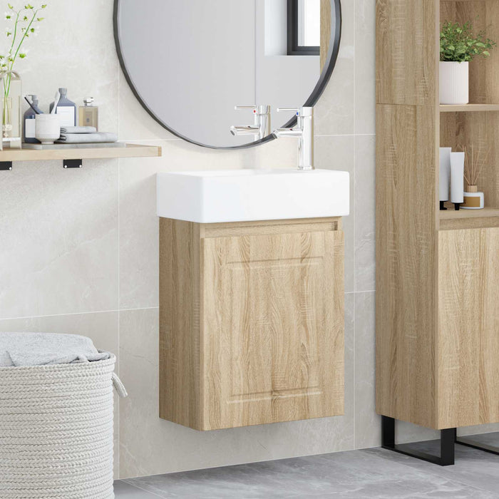 Unitate de baie cu robinet Stejar Sonoma 45,5 x 22,5 x 84 cm - WALTI WALTI