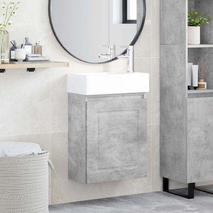 Unitate de baie cu robinet Gri Beton 45,5 x 22,5 x 84 cm - WALTI WALTI