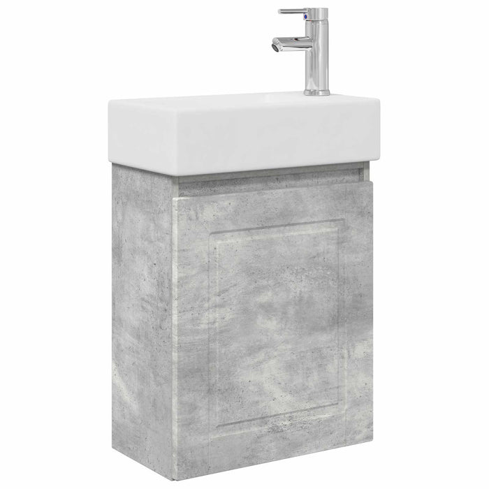 Unitate de baie cu robinet Gri Beton 45,5 x 22,5 x 84 cm - WALTI WALTI