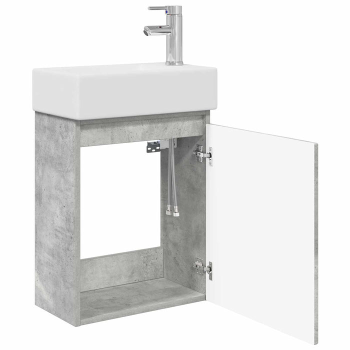 Unitate de baie cu robinet Gri Beton 45,5 x 22,5 x 84 cm - WALTI WALTI