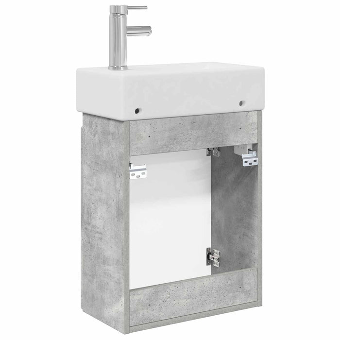 Unitate de baie cu robinet Gri Beton 45,5 x 22,5 x 84 cm - WALTI WALTI