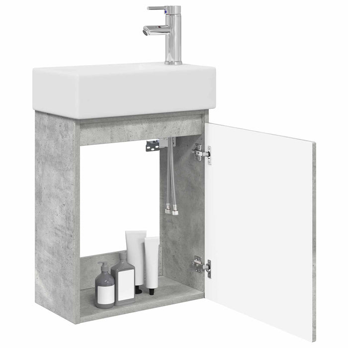 Unitate de baie cu robinet Gri Beton 45,5 x 22,5 x 84 cm - WALTI WALTI