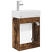 Unitate de baie cu robinet Stejar fumuriu 45,5 x 22,5 x 84 cm - WALTI WALTI