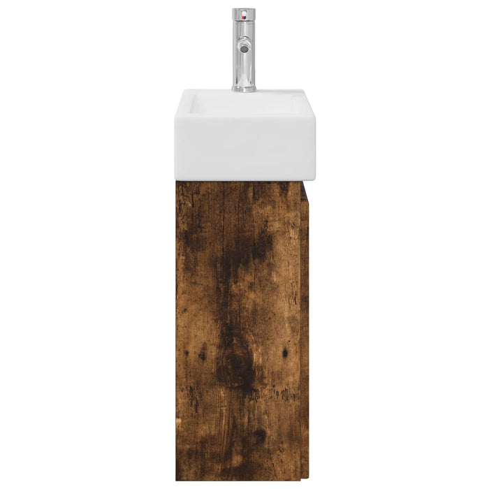 Unitate de baie cu robinet Stejar fumuriu 45,5 x 22,5 x 84 cm - WALTI WALTI